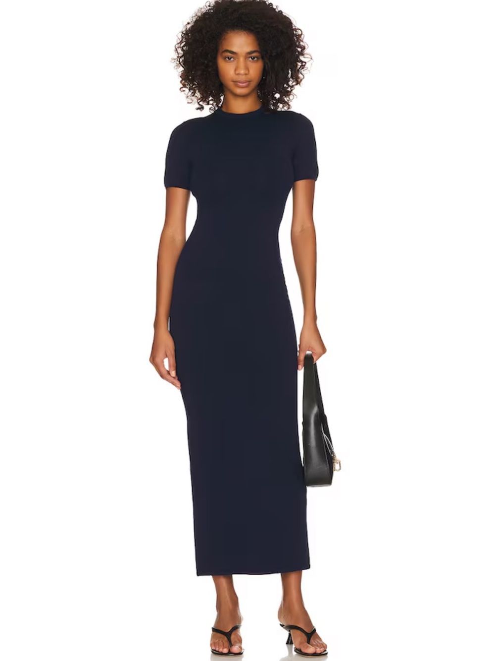 GRLFRND FLORRIE KNIT MAXI DRESS IN NAVY